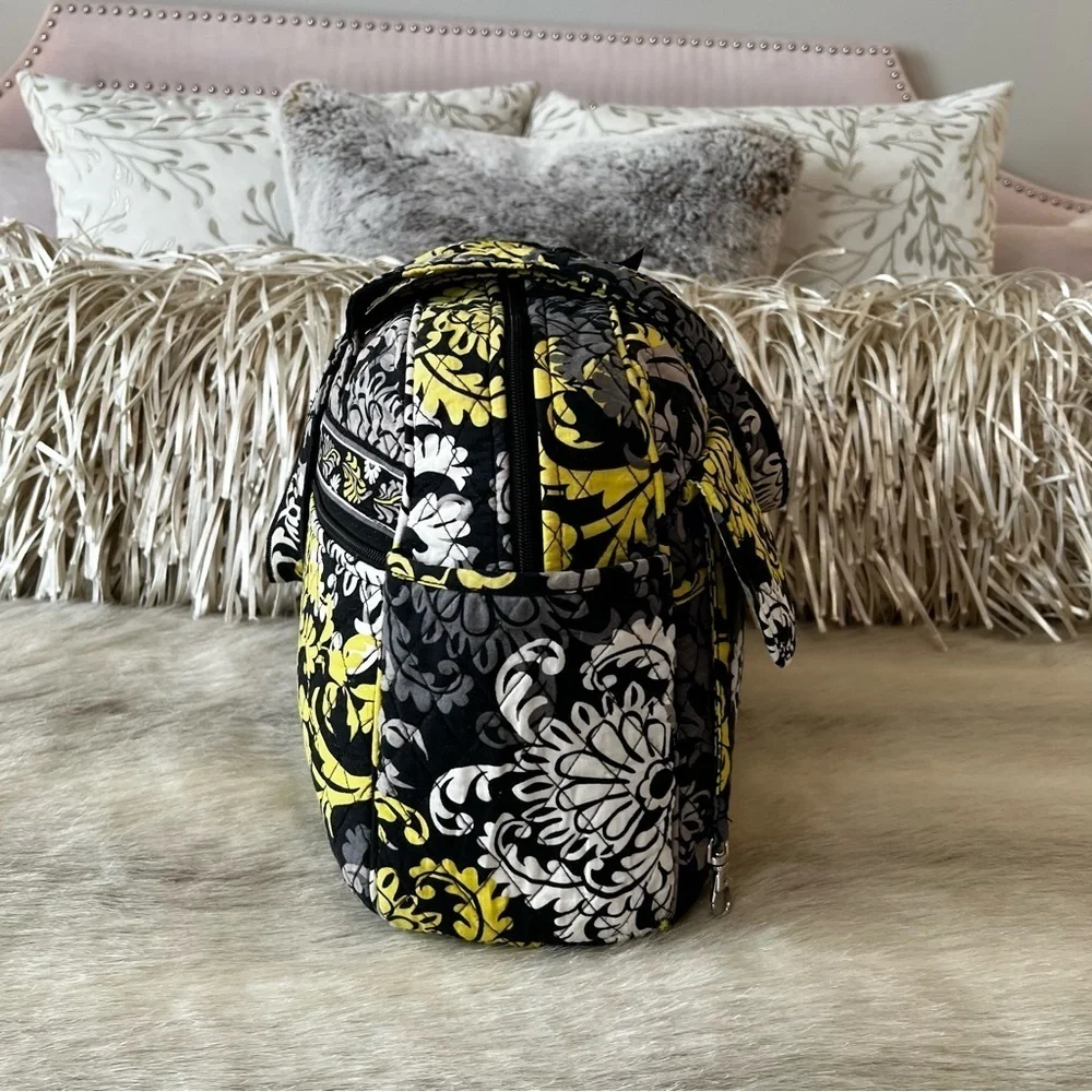 VERA BRADLEY Baroque 2010 Stroll Around Baby Diaper Bag Tote Black Yellow Y2K